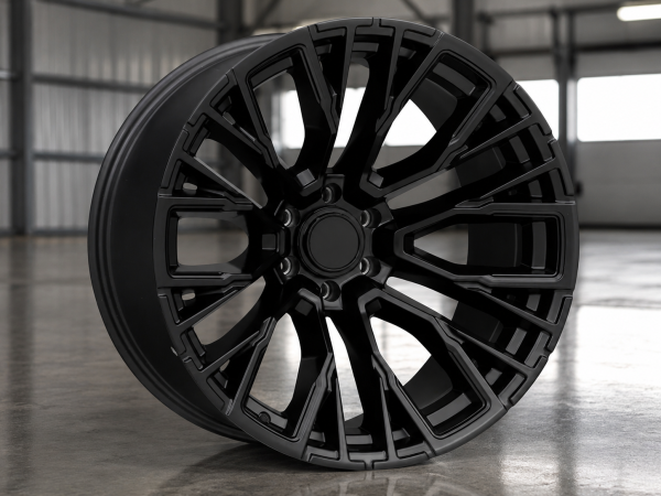 17 inch black multi-spoke alloy wheels with tyres for Bakkies